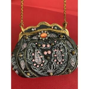 Miniature Handbag Purse Vtg Victorian Nostalgia Limited Edition  2.5" x 3.5"